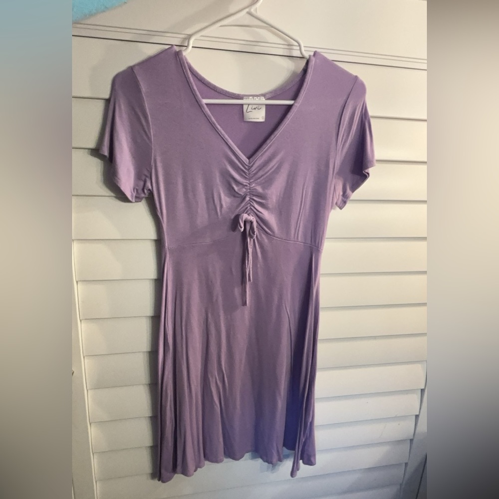 Soft mini lavender dress